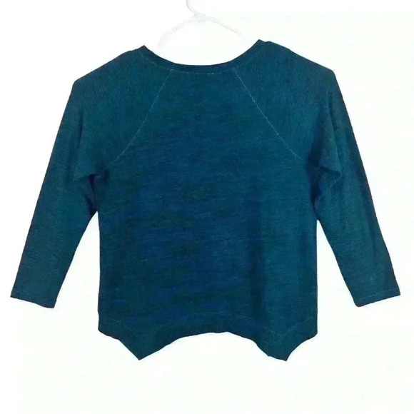 Juicy Couture Women’s Teal Pullover Embelished Sweatshirt Size Large Rhinestones - Picture 2 of 8